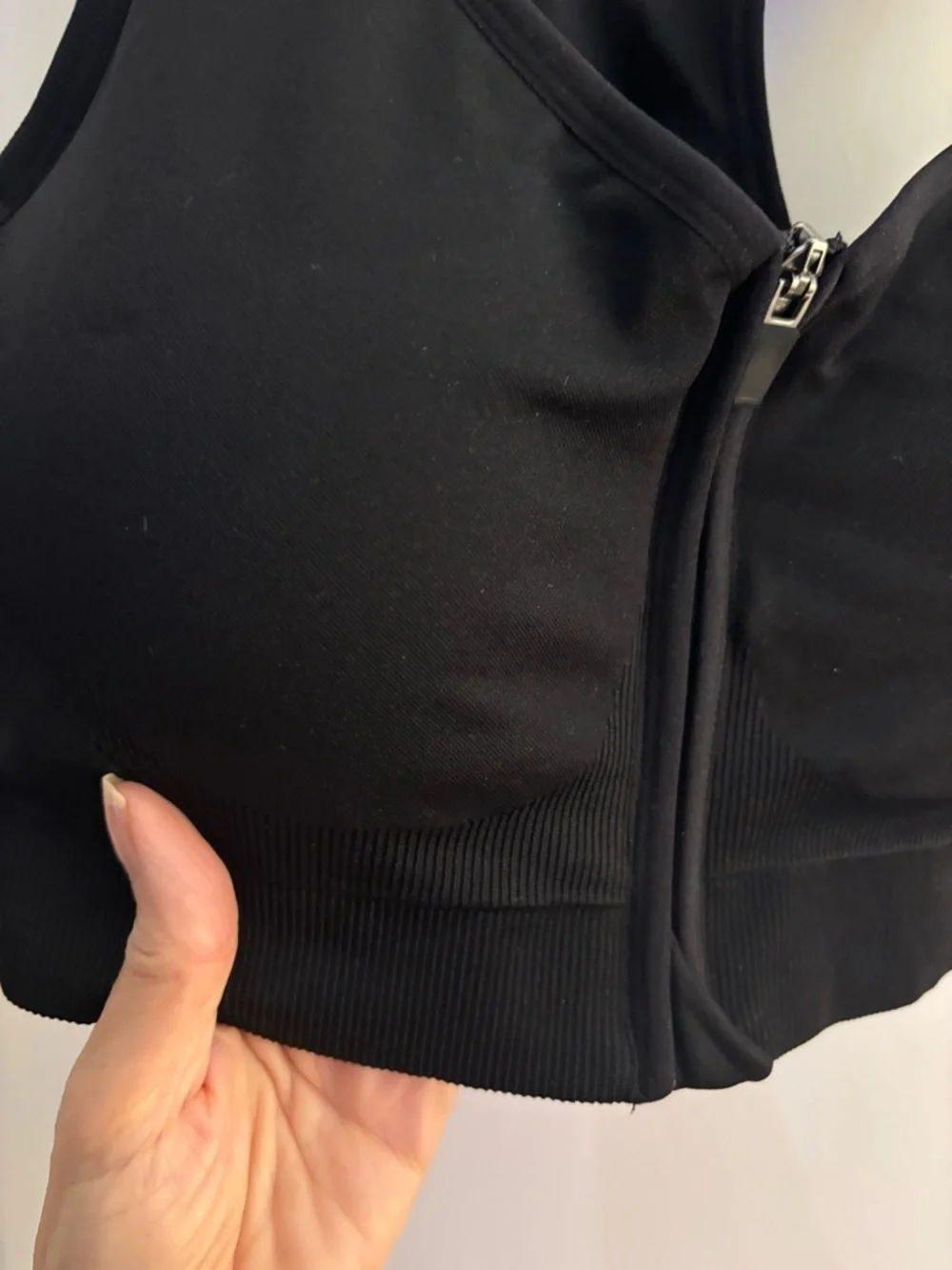 Avia Black Front-Zip Sports Bra NWT Sz XL
